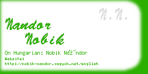 nandor nobik business card
